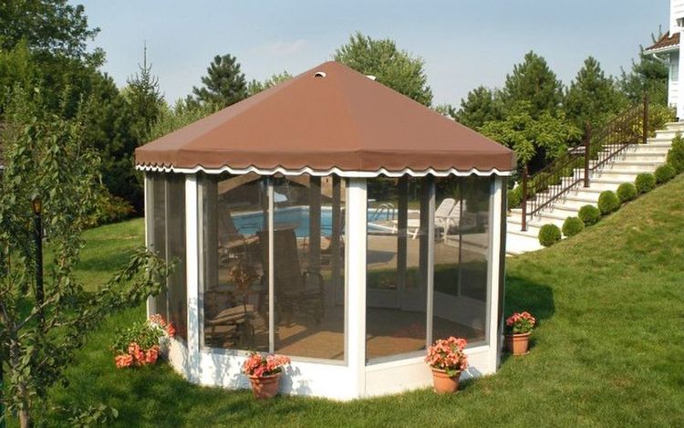 Screen House Gazebos With Rain Flaps